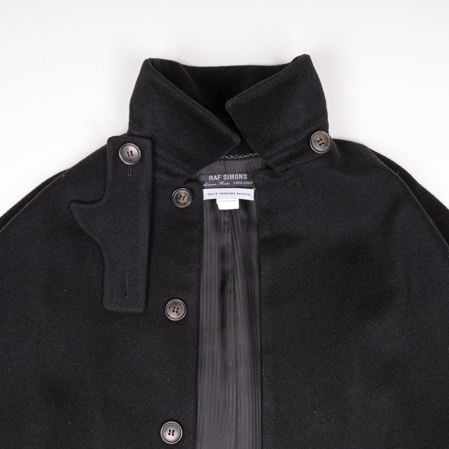 Raf Simons 1999秋冬羊毛黑色斗篷