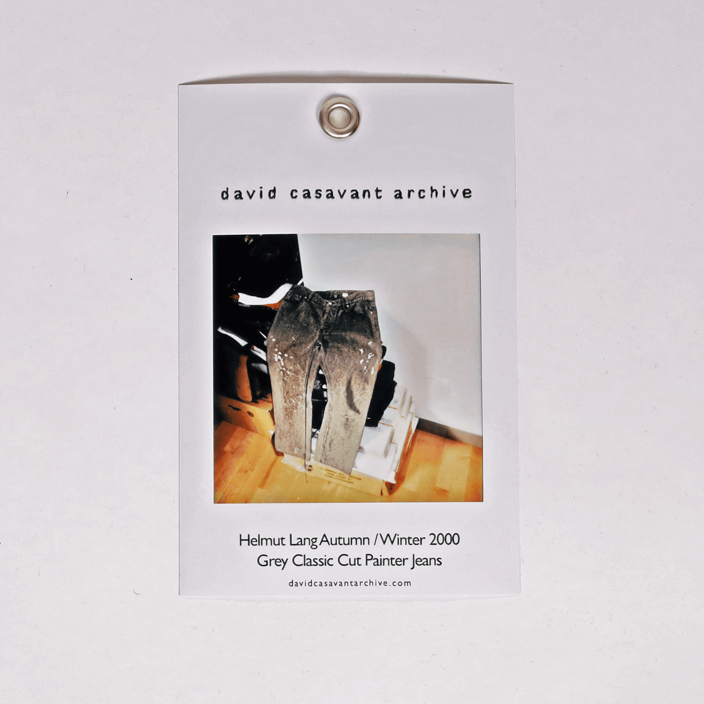 Helmut Lang Autumn / Winter 2000 Grey Classic Cut Painter Jeans