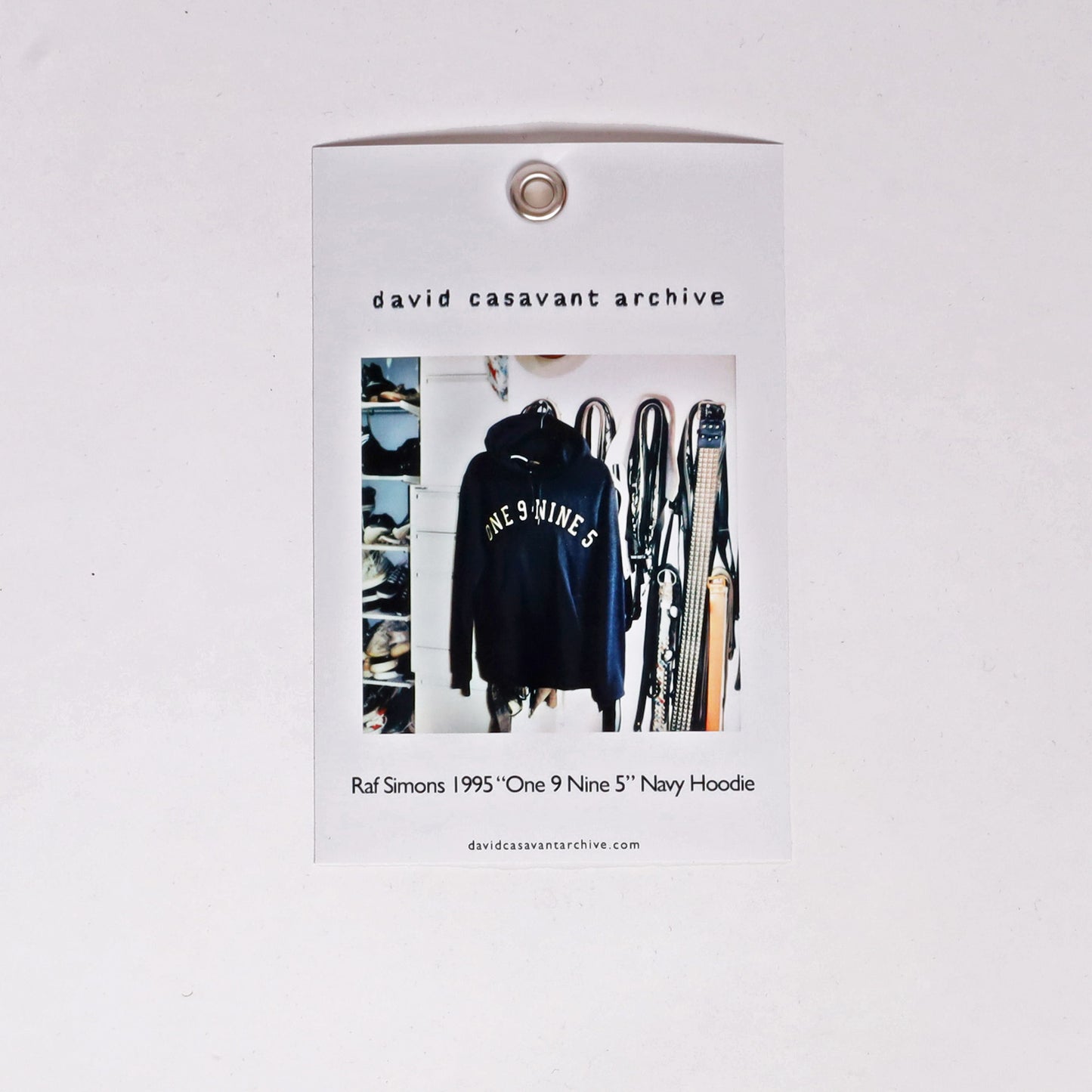 Raf Simons 1995 “One 9 Nine 5” Navy Hoodie
