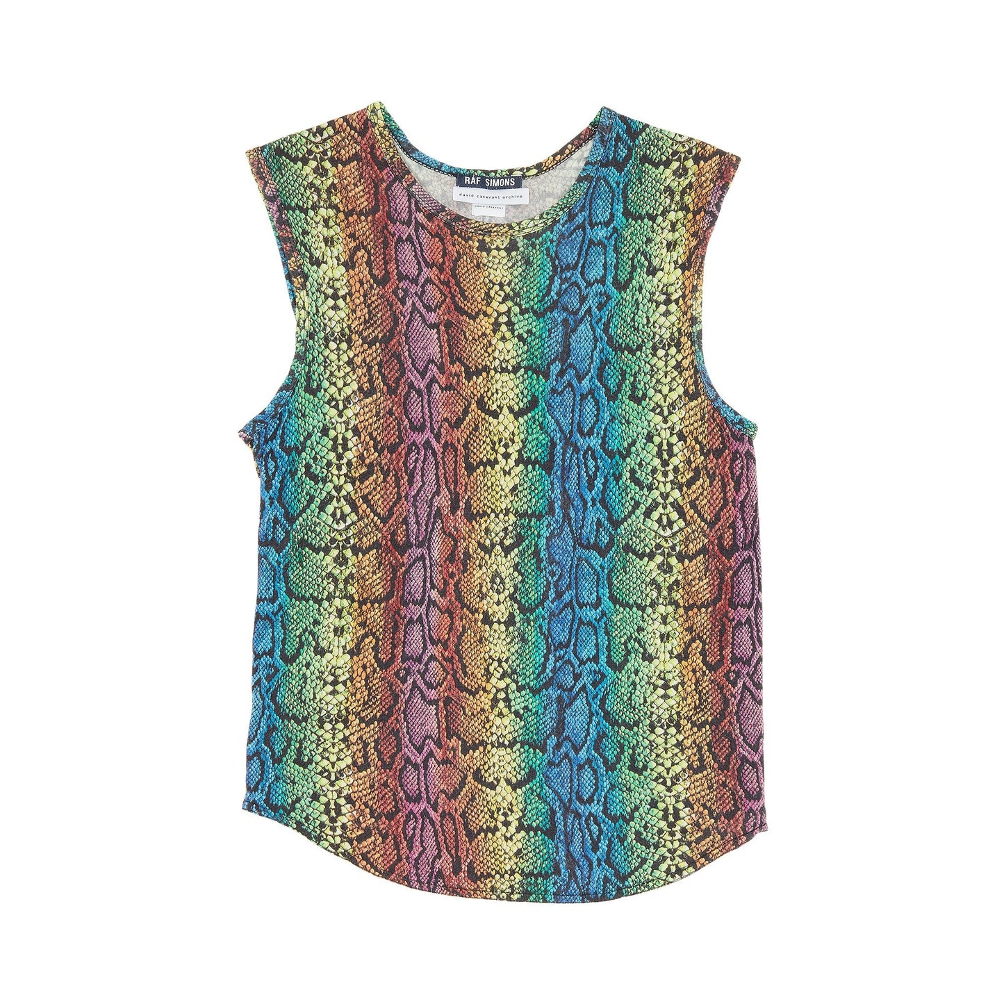 Raf Simons Spring / Summer 1998 Rainbow Snake Print Tank