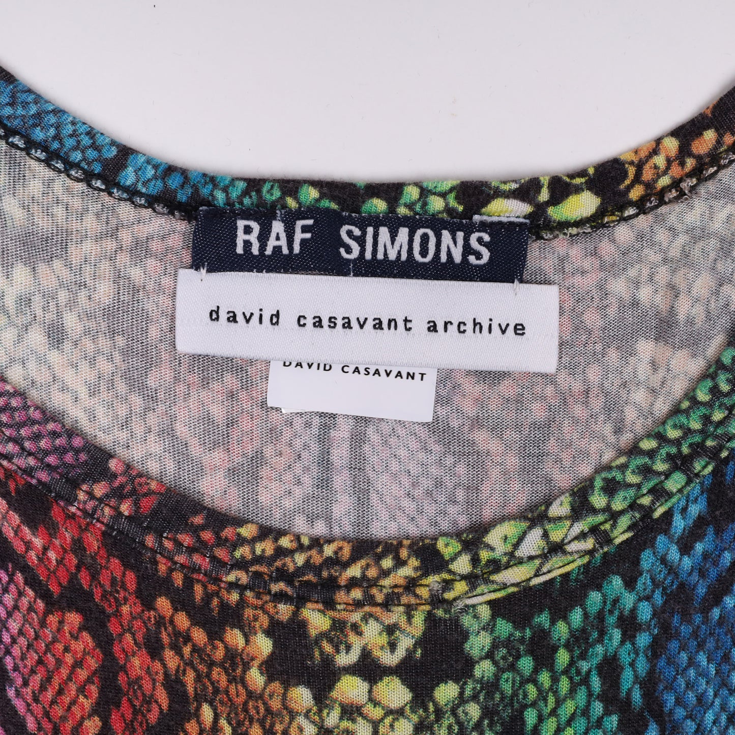 Raf Simons Spring / Summer 1998 Rainbow Snake Print Tank