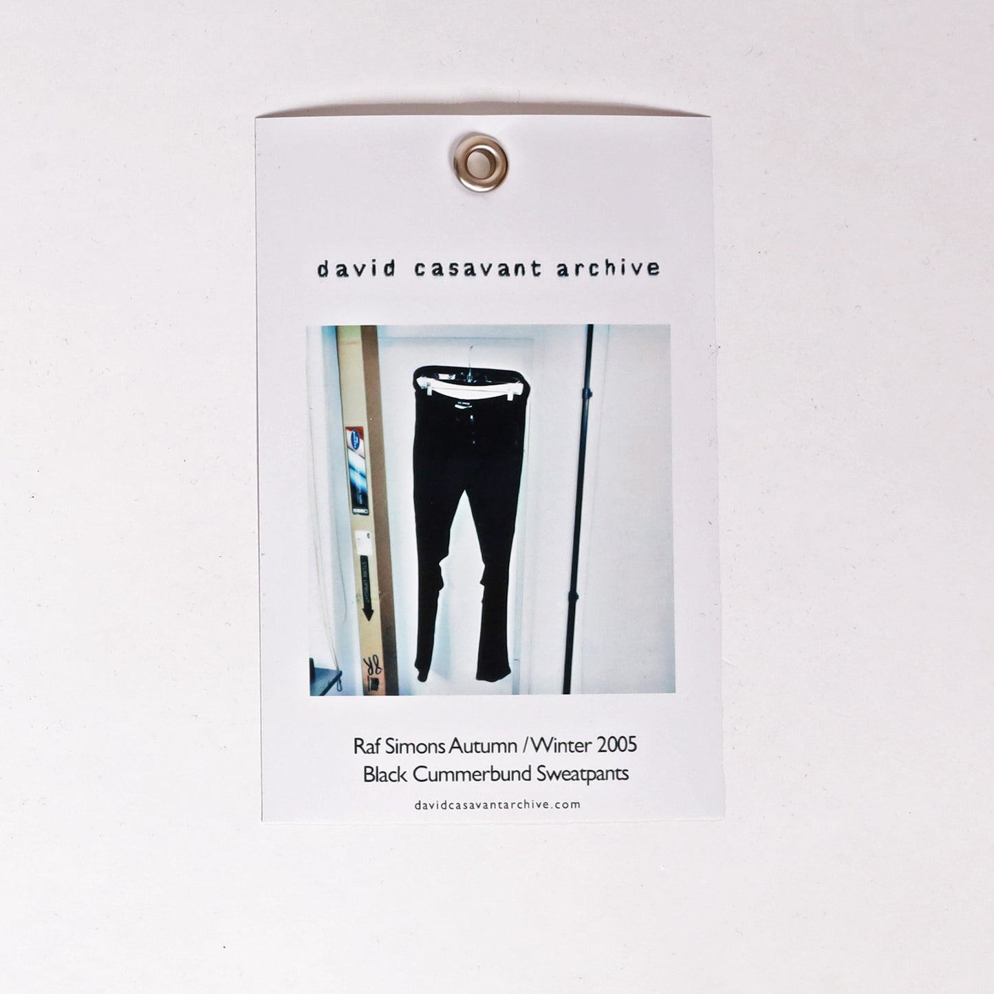 Raf Simons Autumn / Winter 2005 Black Cummerbund Sweatpants