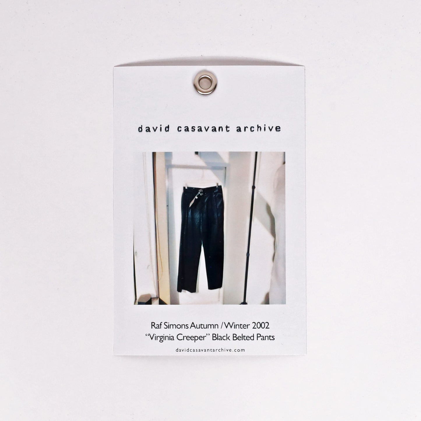 Raf Simons Autumn / Winter 2002 “Virginia Creeper” Black Belted Pants