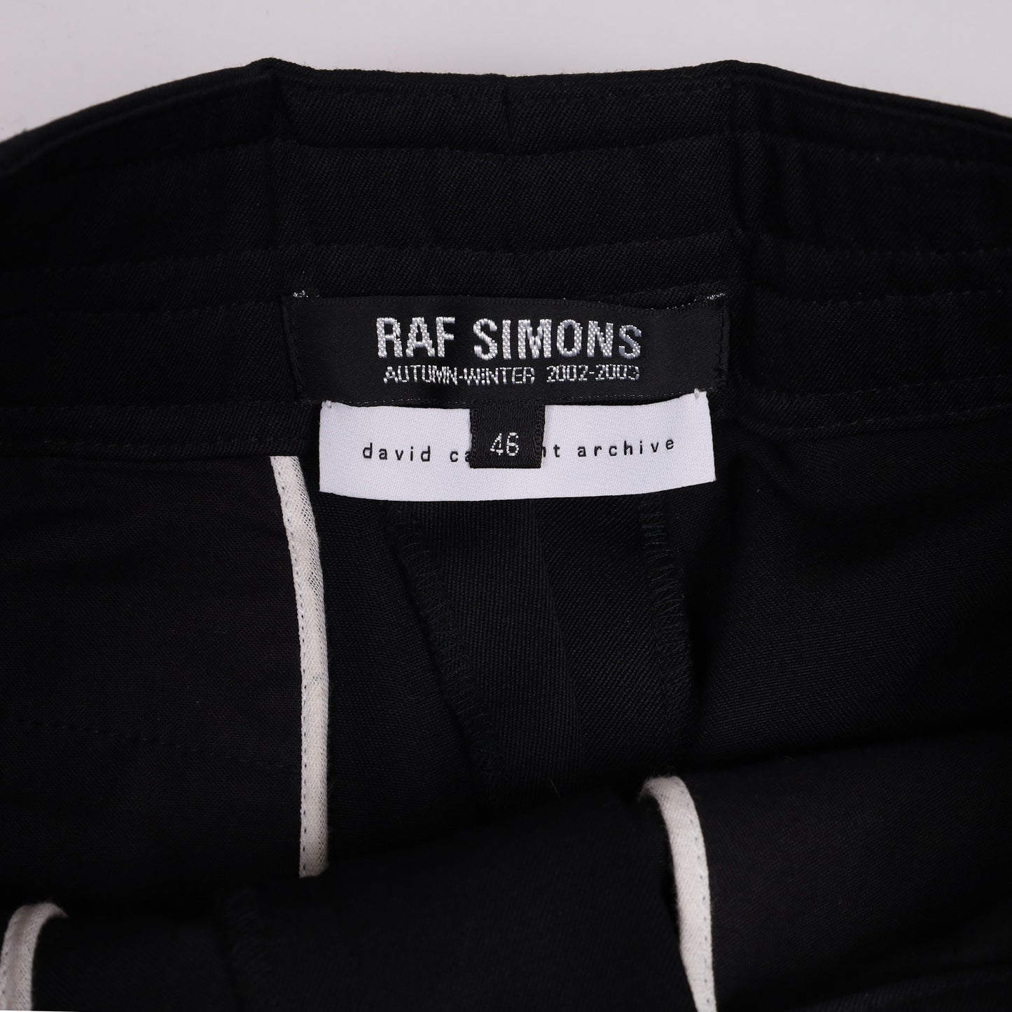 Raf Simons Autumn / Winter 2002 “Virginia Creeper” Black Belted Pants