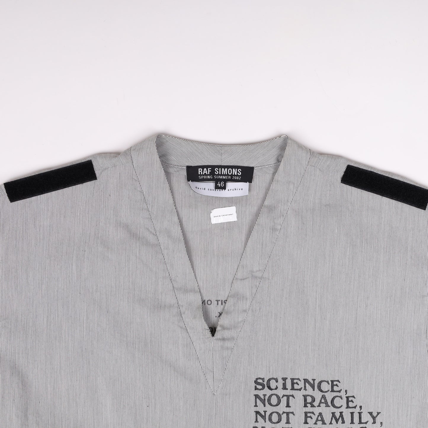 Raf Simons Spring / Summer 2002 “Science Not Race” Striped Shirt