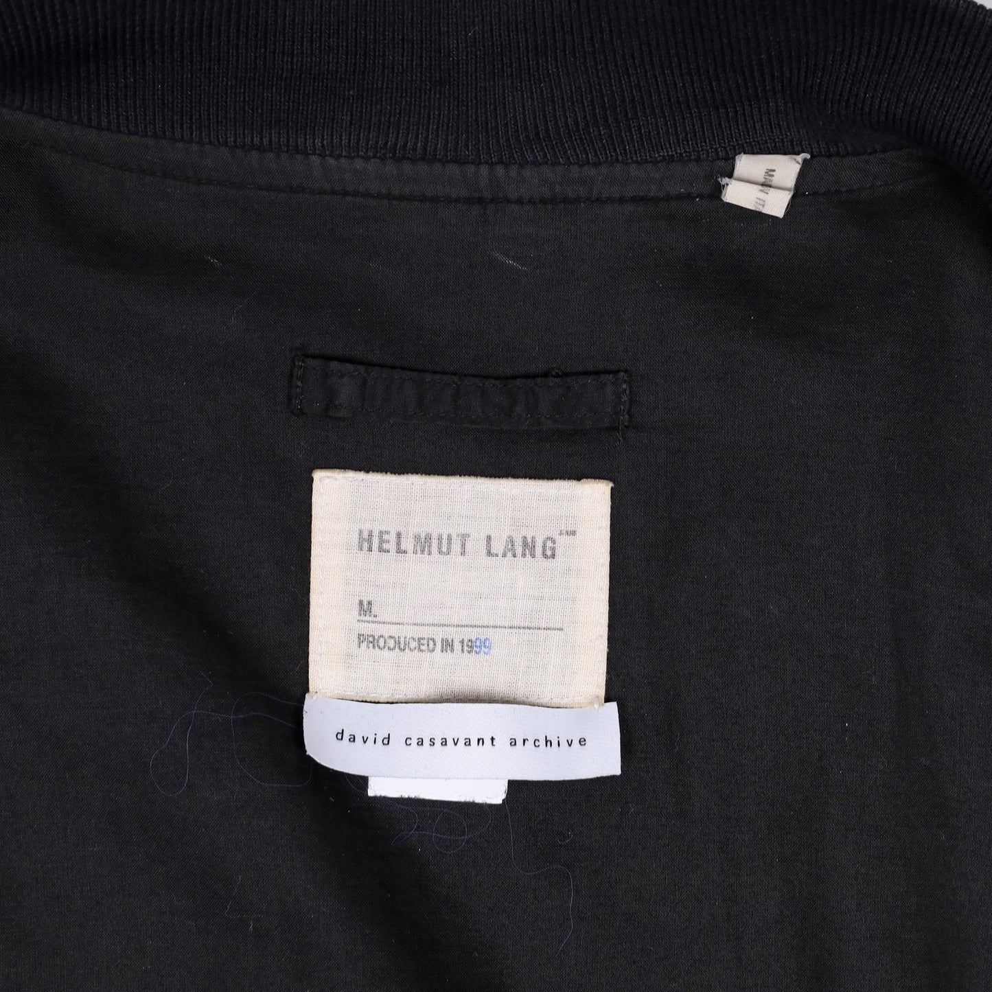 Helmut Lang Spring / Summer 1999 Black Bomber Jacket