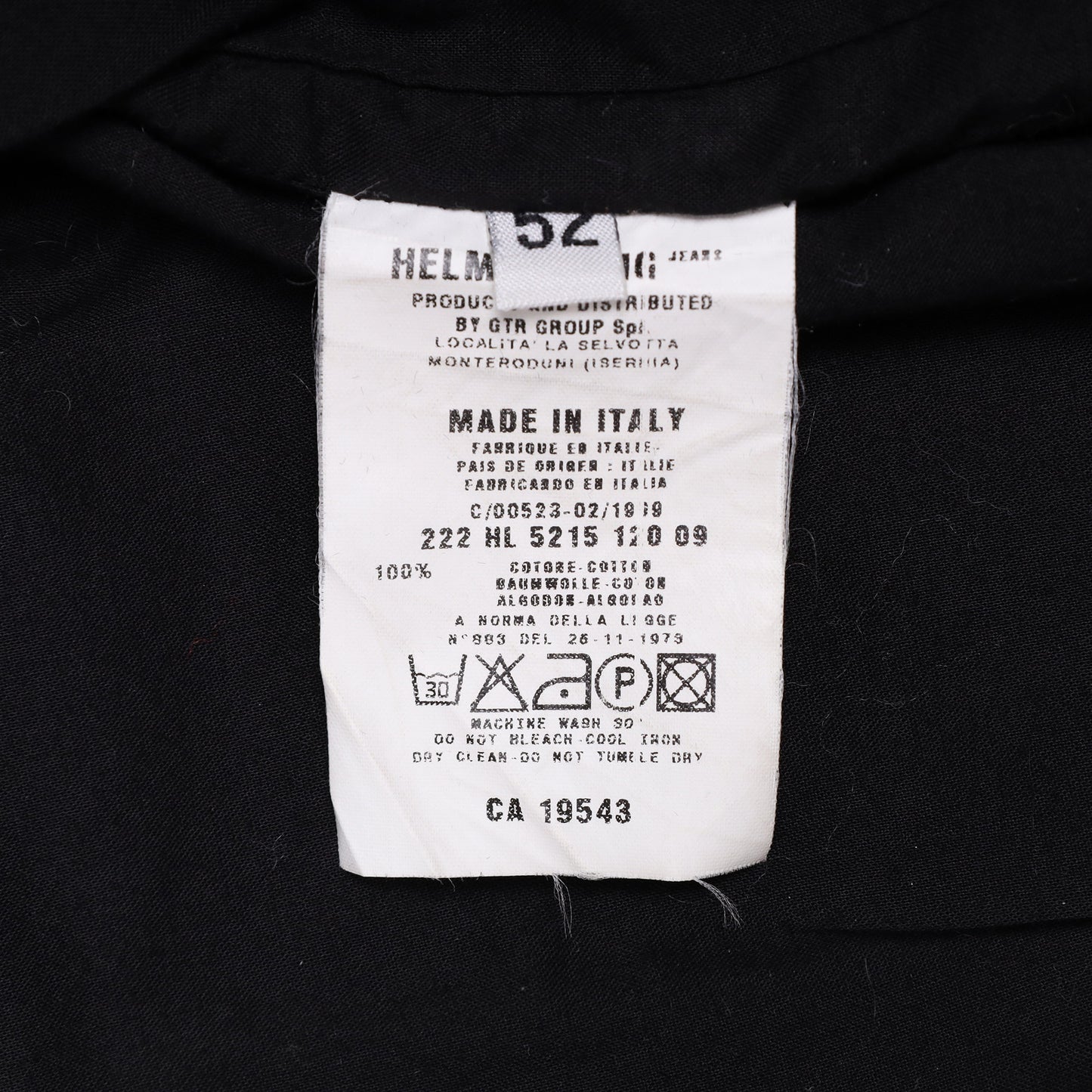 Helmut Lang Spring / Summer 1999 Black Bomber Jacket