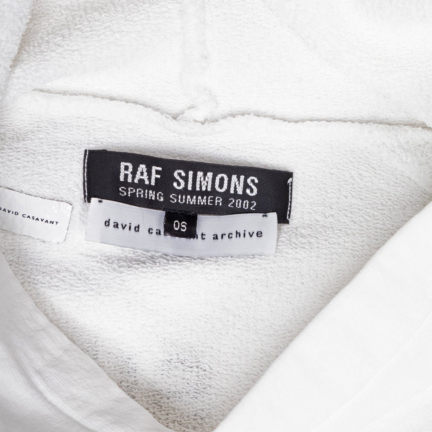Raf Simons Spring / Summer 2002 “Vous Ne Pouvez Plus Ignorer” White Hoodie