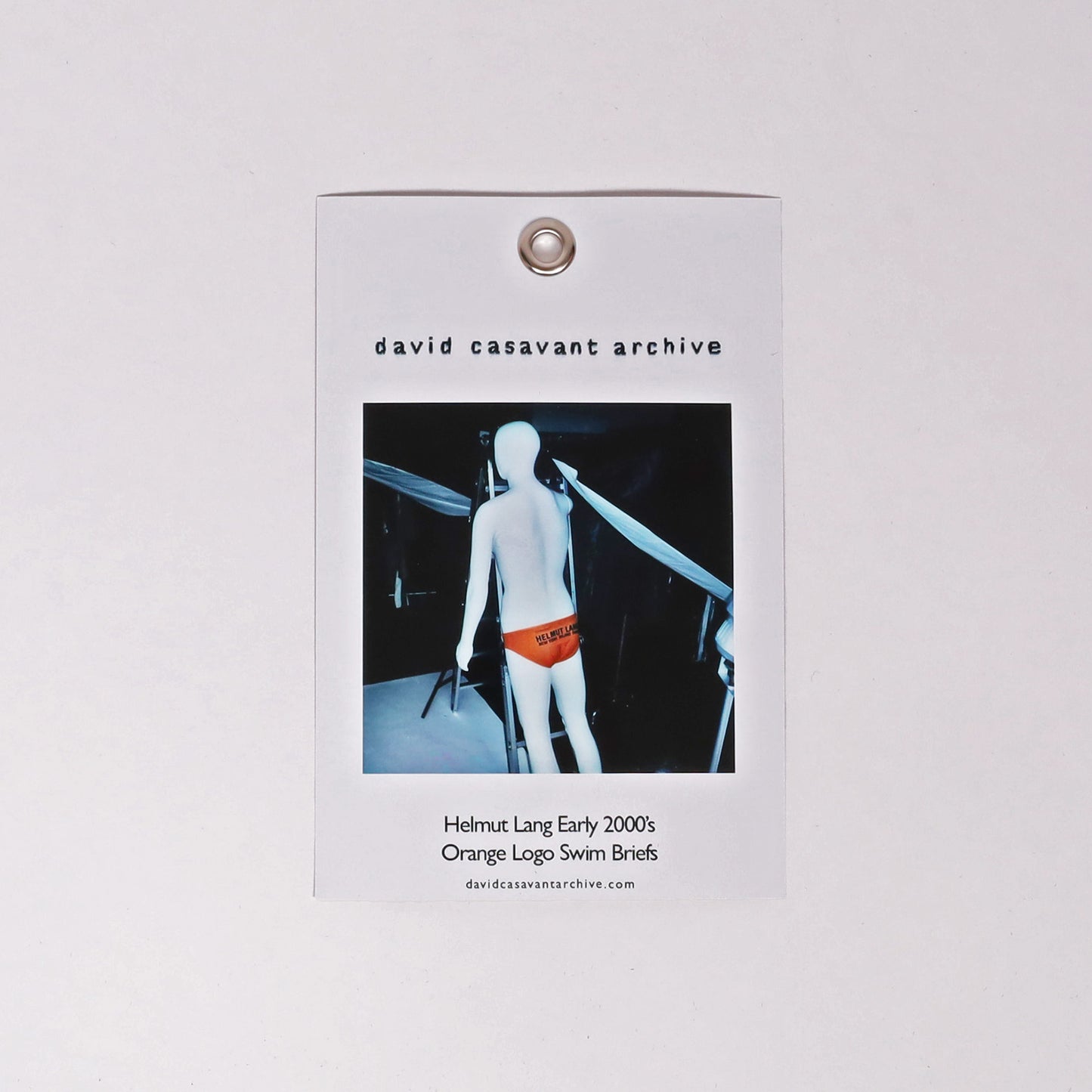 Helmut Lang Early 2000’s Orange Logo Swim Briefs
