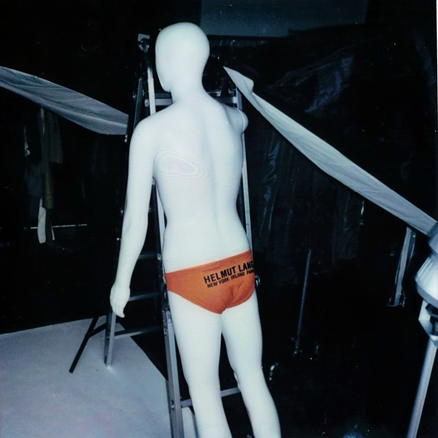 Helmut Lang Early 2000’s Orange Logo Swim Briefs