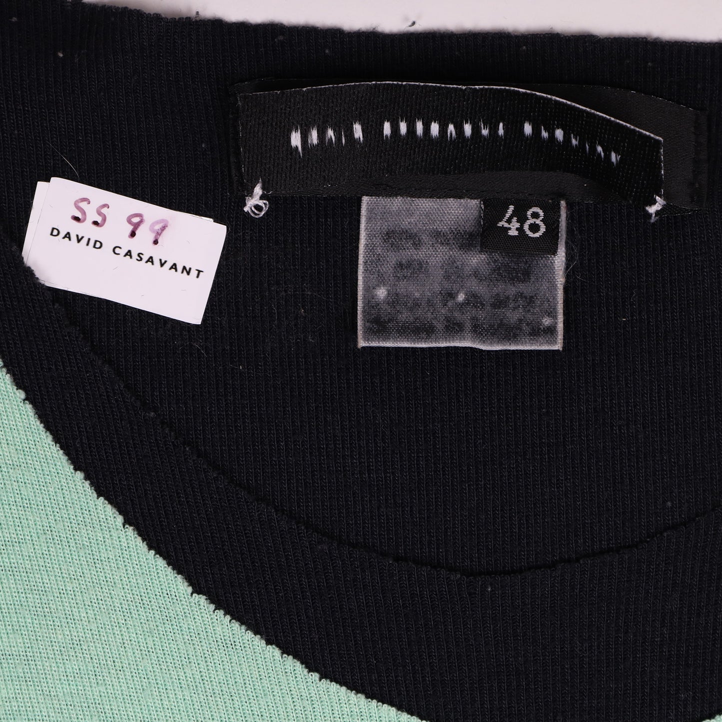 Raf Simons Spring / Summer 1999 Three Layered Mint Green and Black Tank