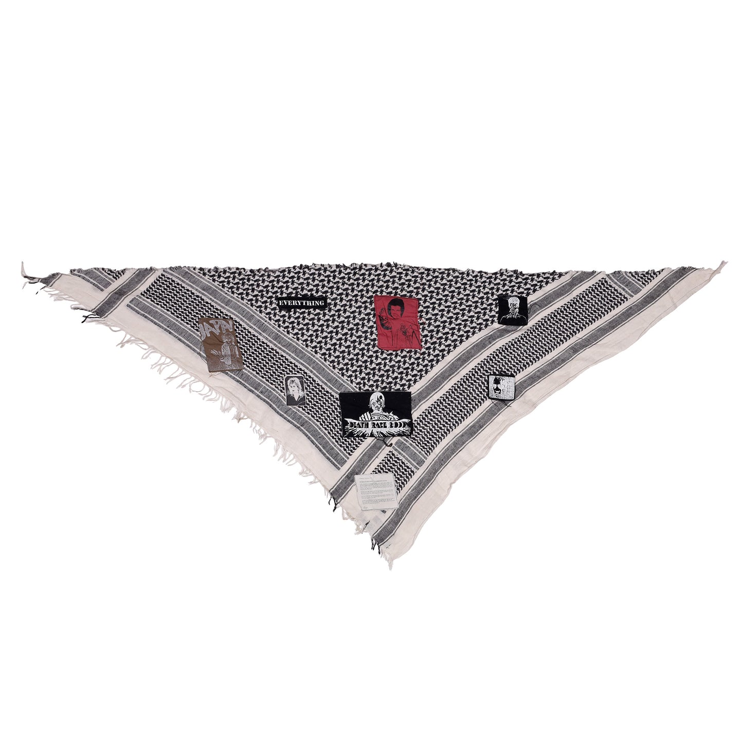 Raf Simons Autumn / Winter 2001 White Riot Riot Riot Keffiyeh Scarf