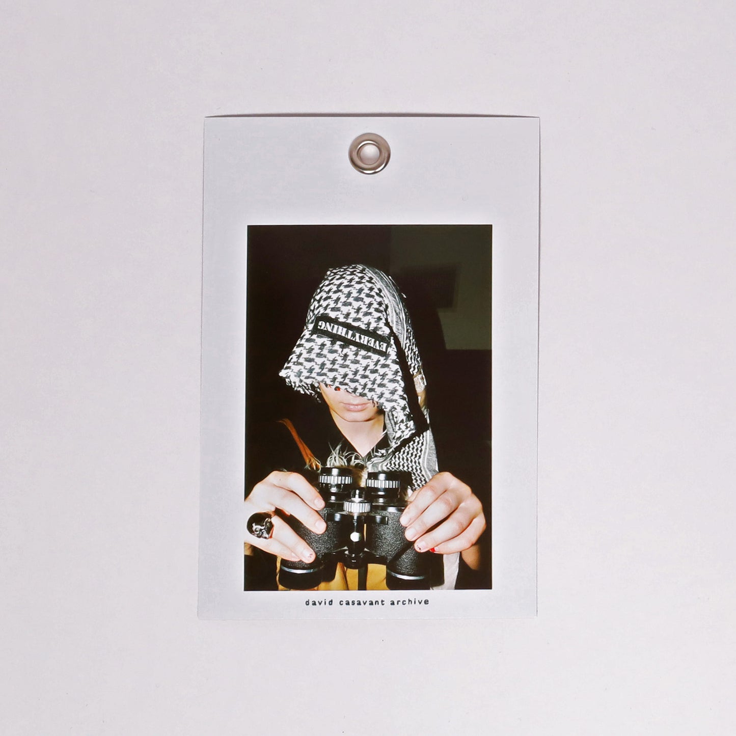Raf Simons Autumn / Winter 2001 White Riot Riot Riot Keffiyeh Scarf