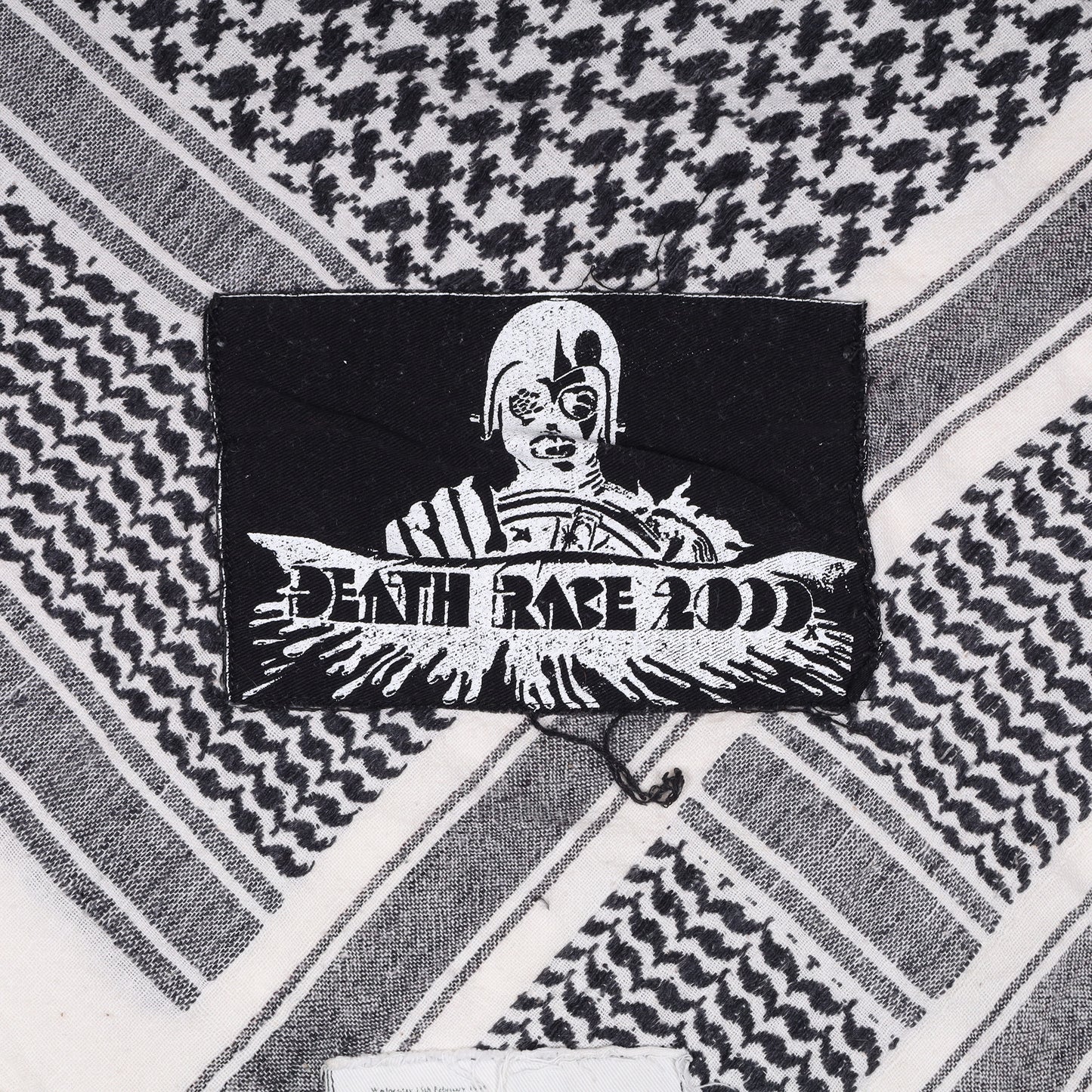 Raf Simons Autumn / Winter 2001 White Riot Riot Riot Keffiyeh Scarf