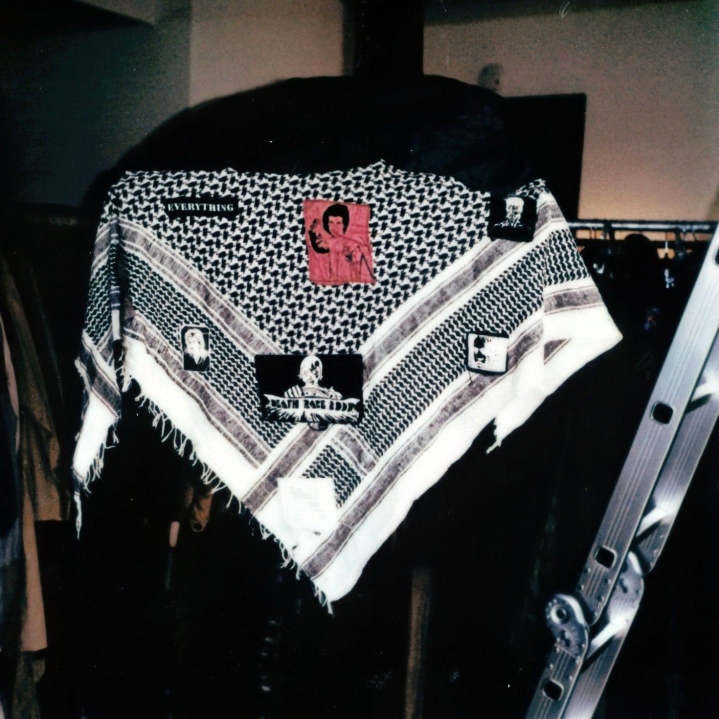 Raf Simons Autumn / Winter 2001 White Riot Riot Riot Keffiyeh Scarf