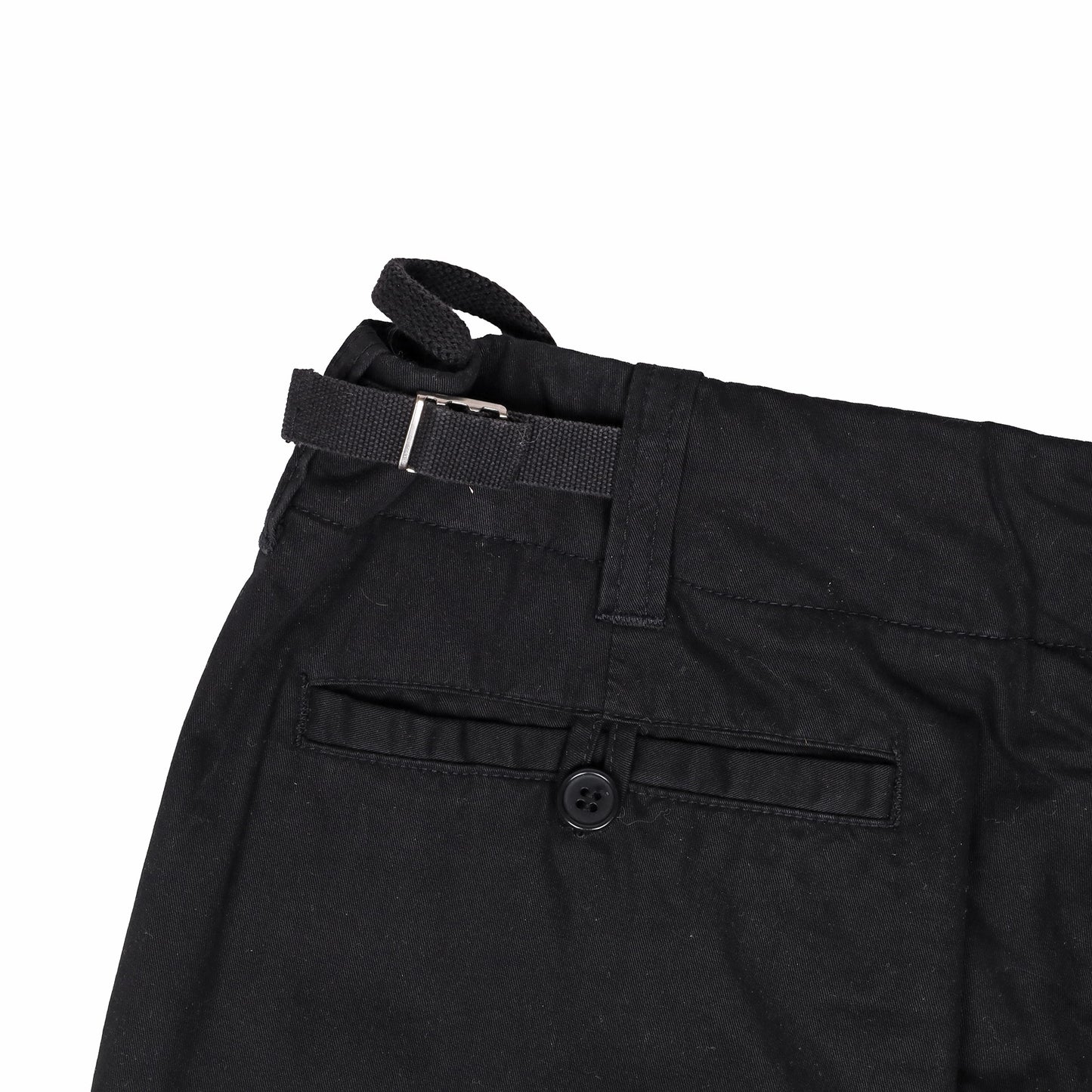 Helmut Lang 2000’s Black Cotton Cargo Pants with Knee Straps