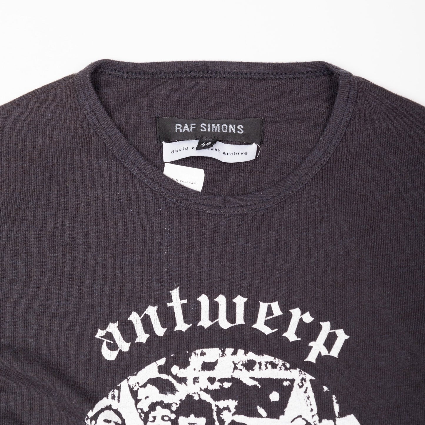 Raf Simons 2001秋冬“Antwerp”黑色T恤