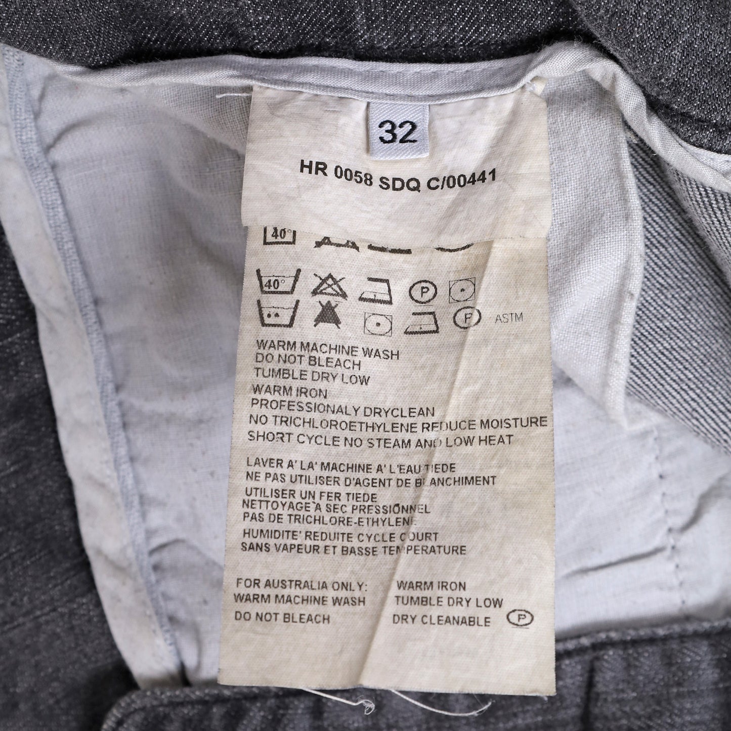 Helmut Lang Early 2000’s Grey Cargo Jeans