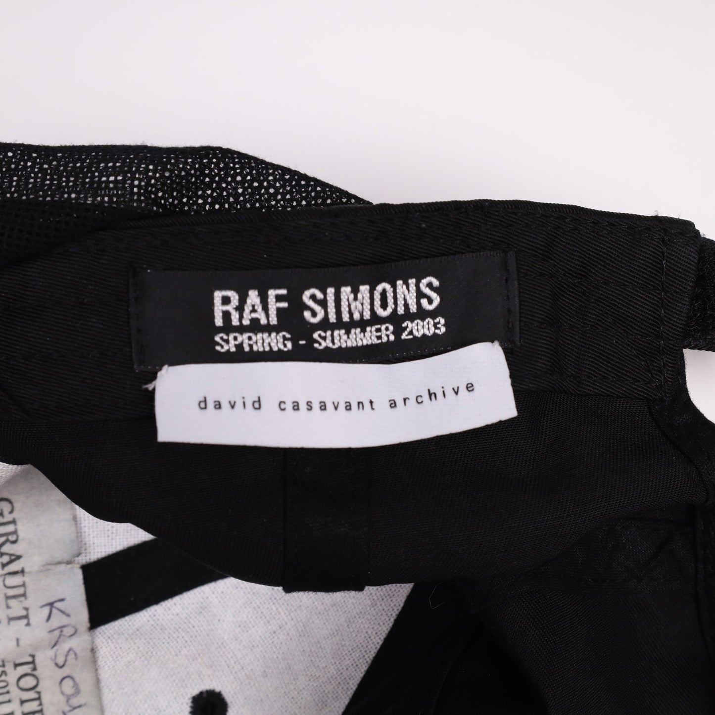 Raf Simons Spring / Summer 2003 Consumed Mesh Hat (Sample)