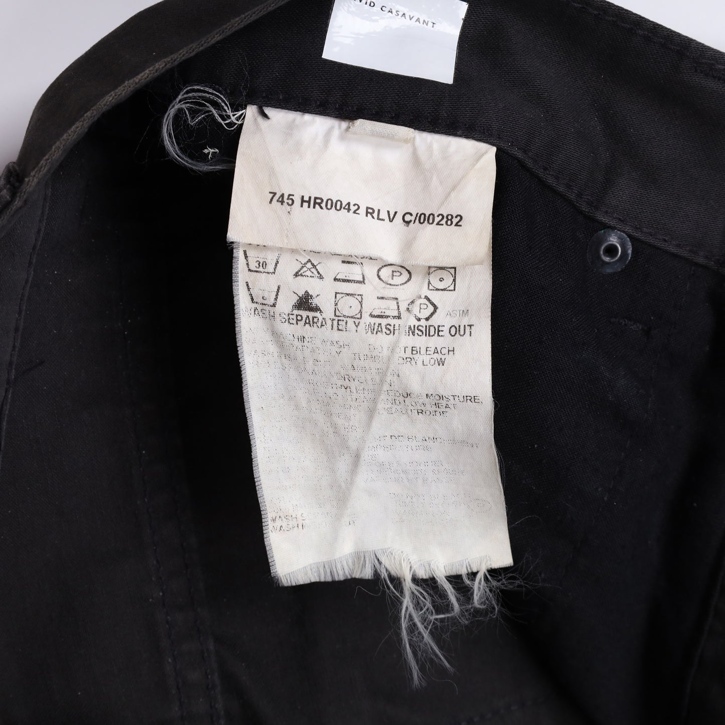 Helmut Lang Spring / Summer 2004 Black Cotton Mummy Jeans