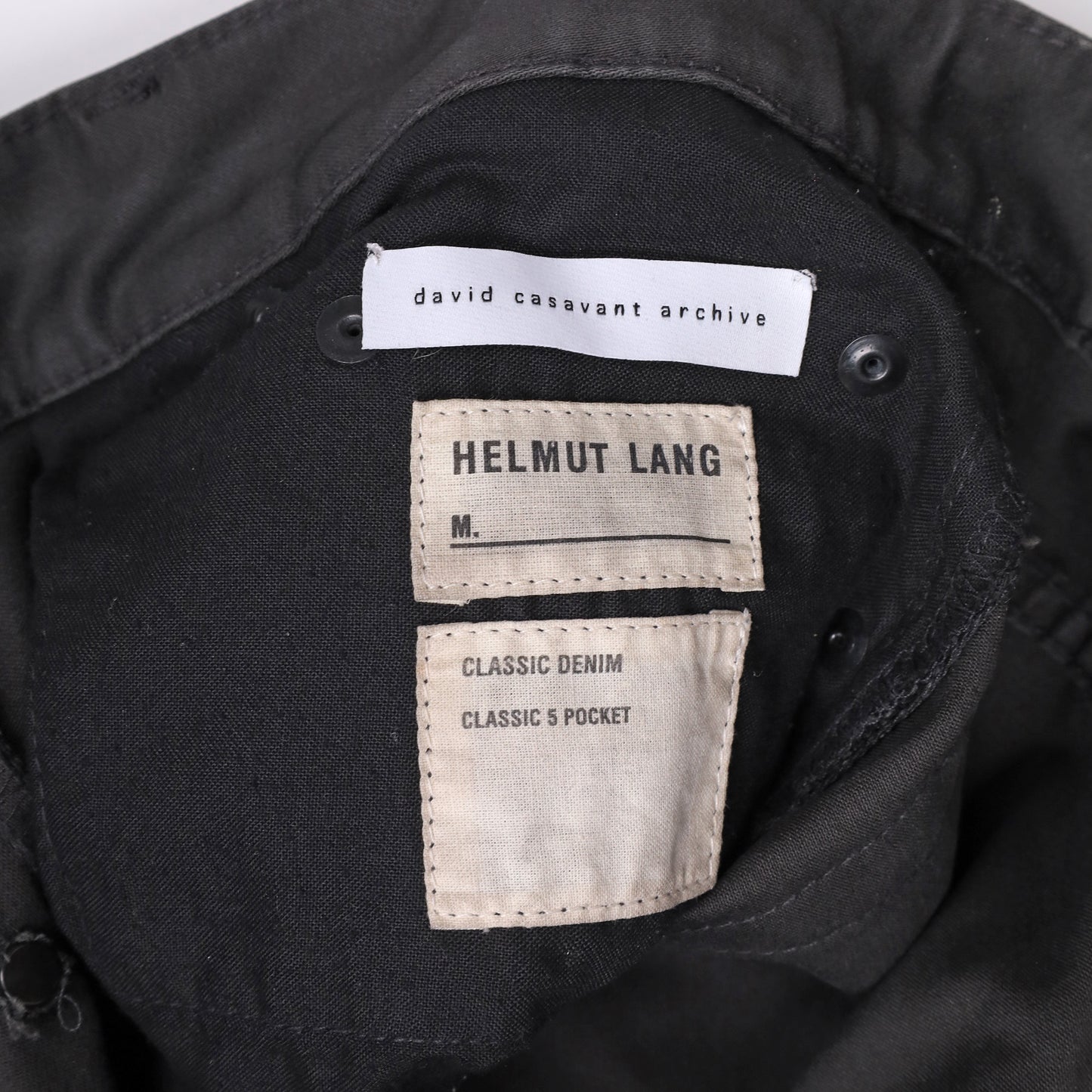 Helmut Lang Spring / Summer 2004 Black Cotton Mummy Jeans