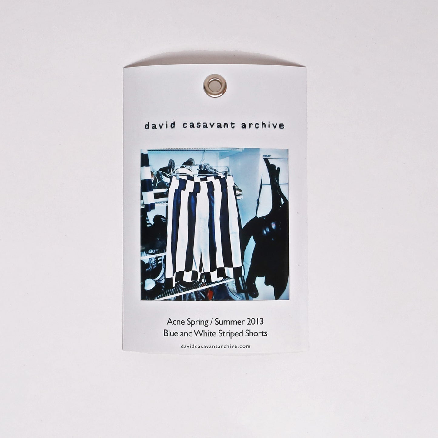 Acne Spring / Summer 2013 Blue and White Striped Shorts