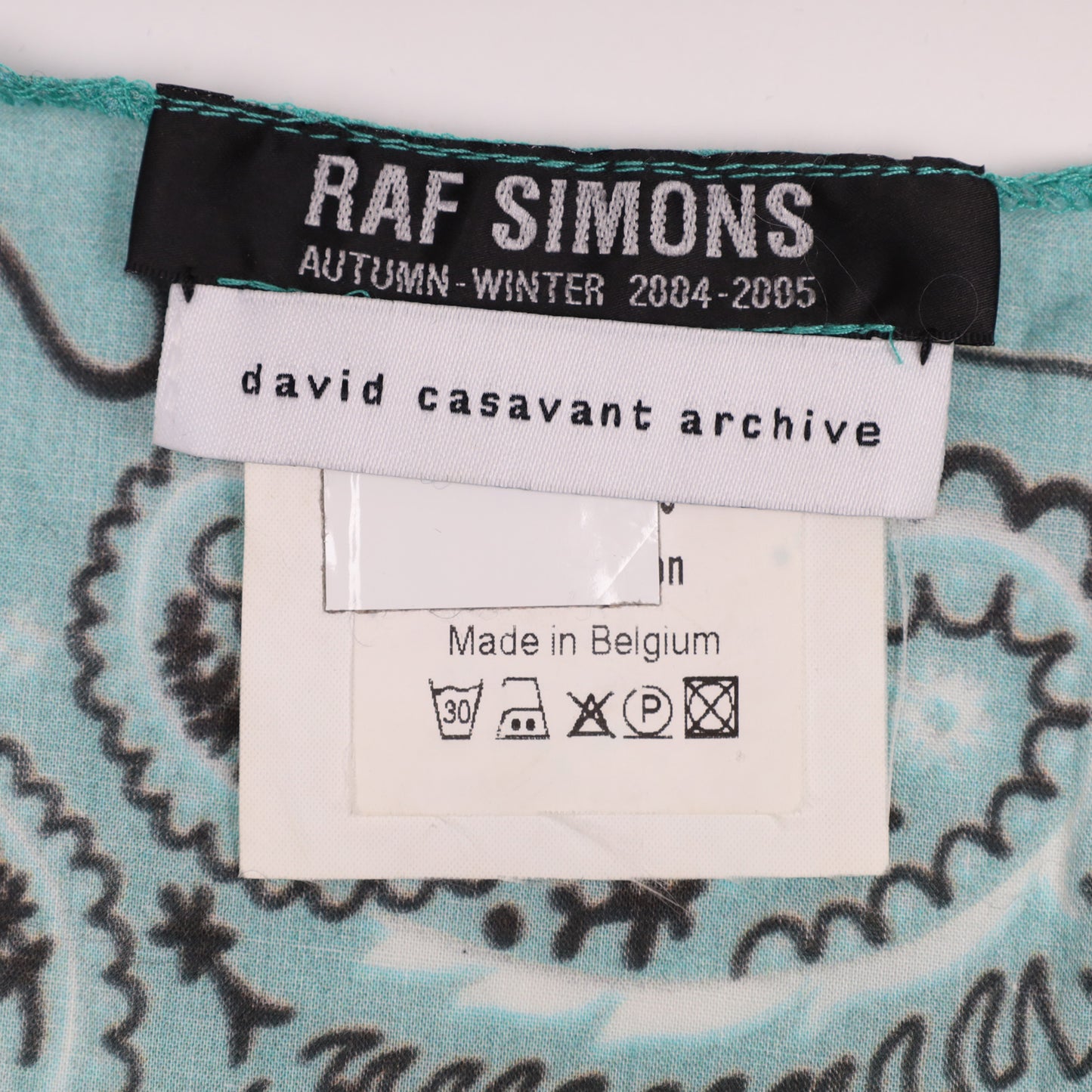 Raf Simons Autumn / Winter 2004 Waves Turquoise Bandana