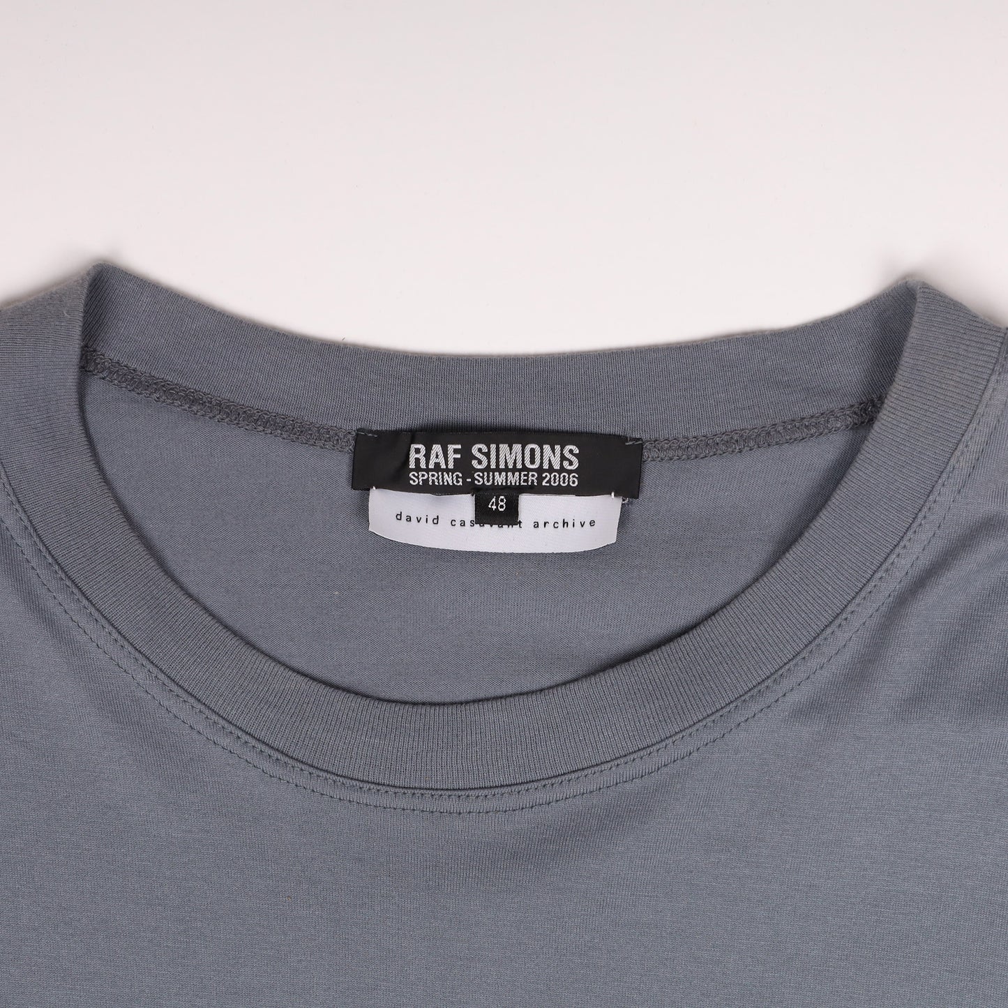 Raf Simons Spring / Summer 2006 Blue Back Cut Out T-Shirt