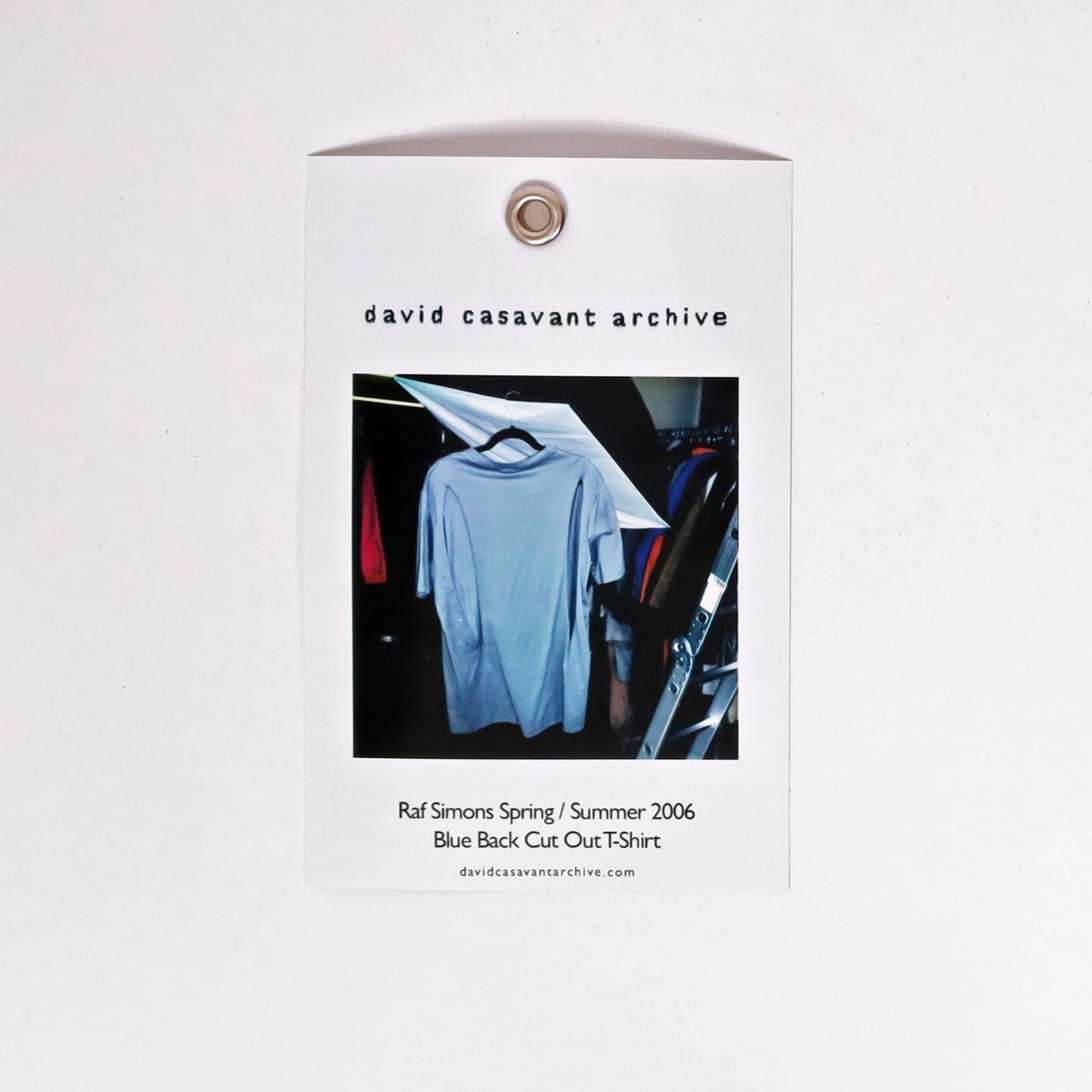 Raf Simons Spring / Summer 2006 Blue Back Cut Out T-Shirt