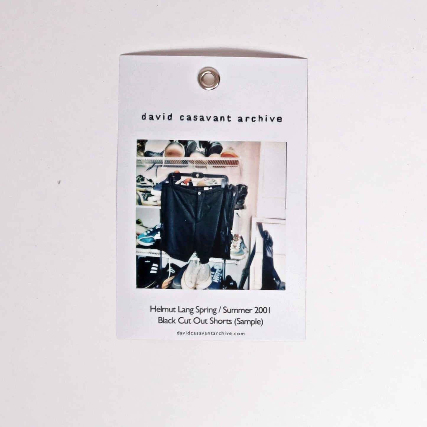 Helmut Lang Spring / Summer 2001 Black Cut Out Shorts (Sample)