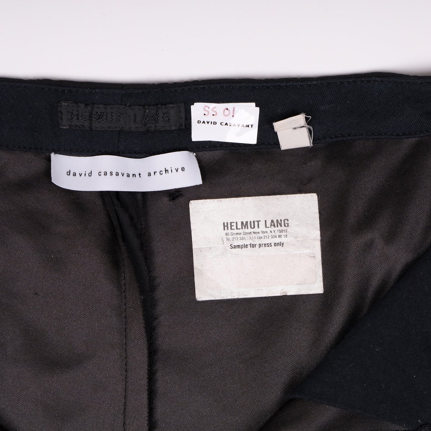 Helmut Lang Spring / Summer 2001 Black Cut Out Shorts (Sample)