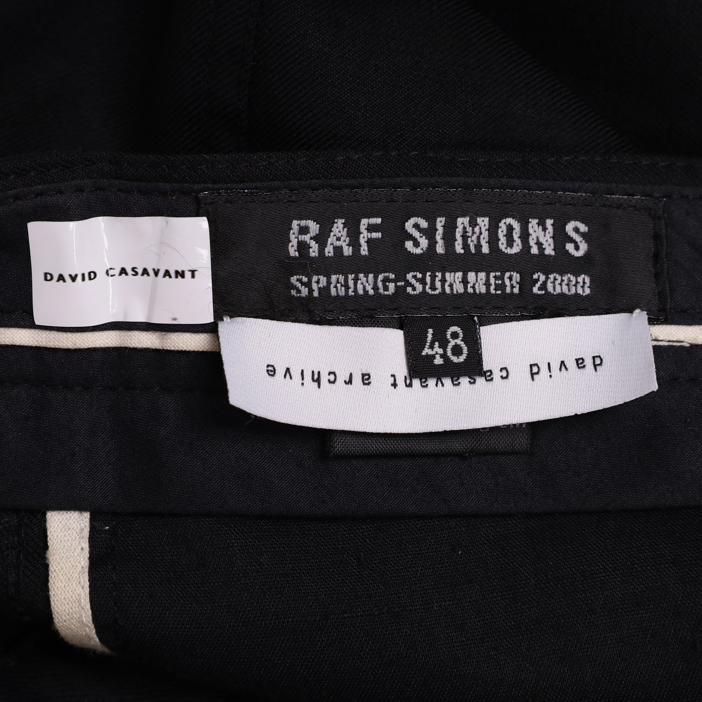 Raf Simons Spring / Summer 2000 Black Wide Leg Pants