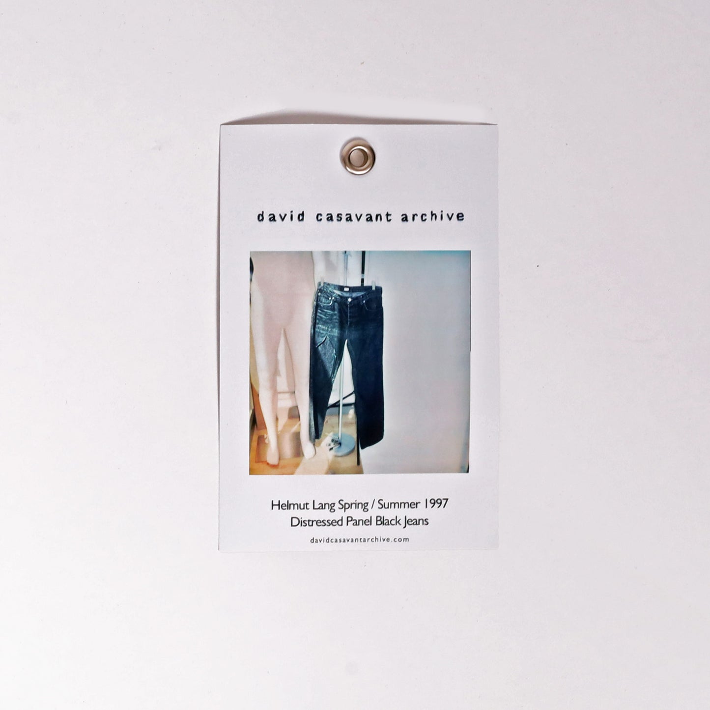 Helmut Lang Spring / Summer 1997 Distressed Panel Black Jeans