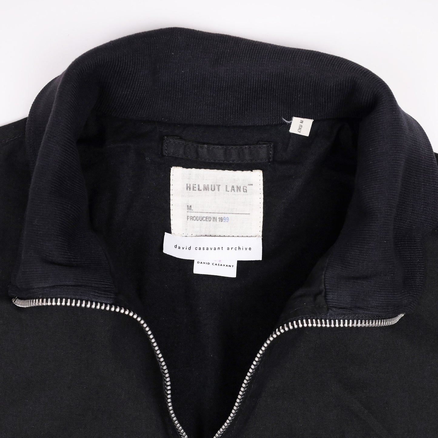 Helmut Lang Spring / Summer 1999 Black Cotton Bondage Bomber Jacket
