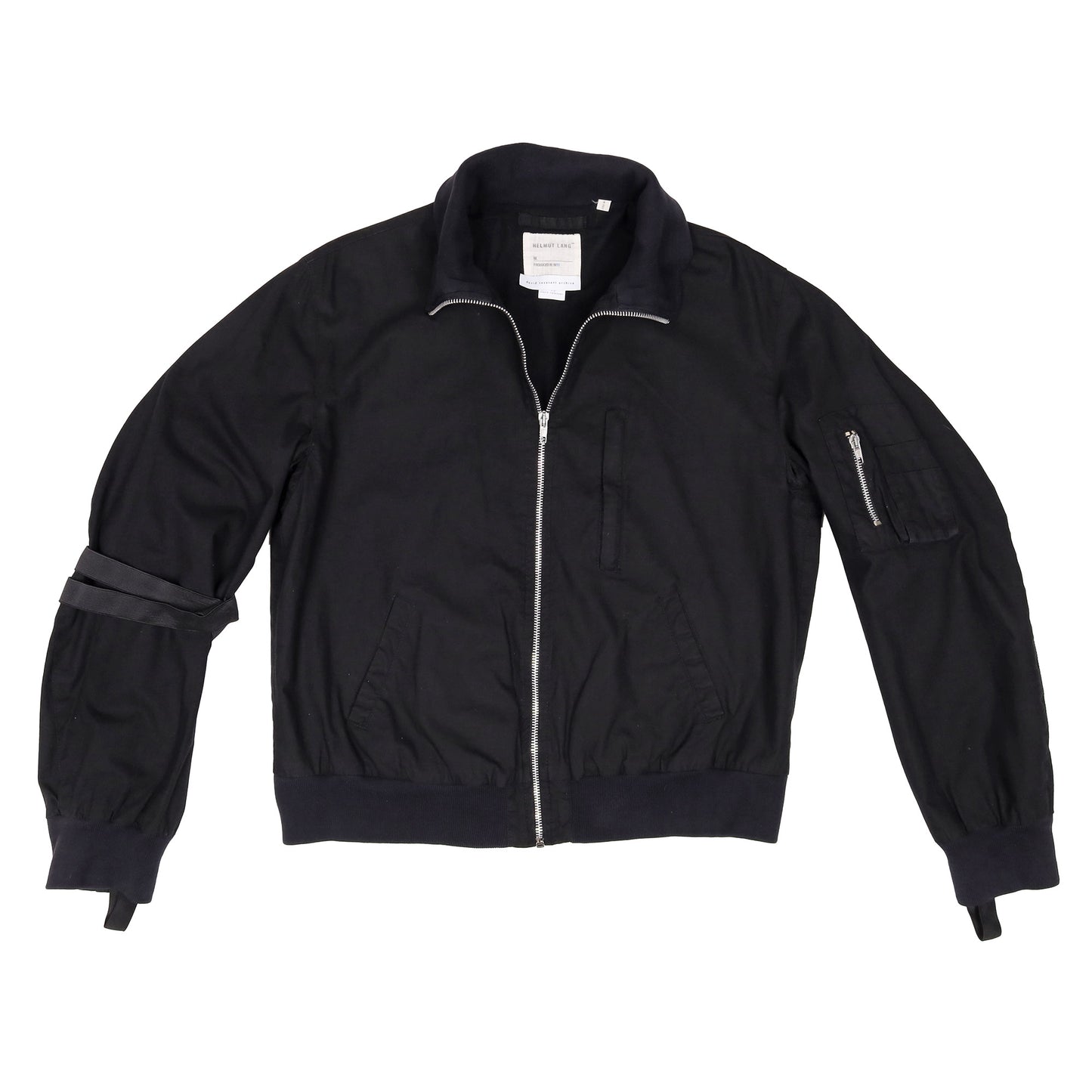 Helmut Lang Spring / Summer 1999 Black Cotton Bondage Bomber Jacket