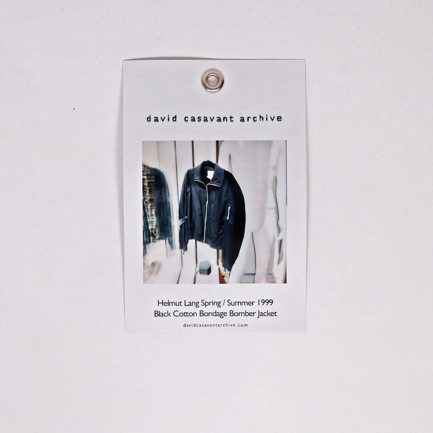 Helmut Lang Spring / Summer 1999 Black Cotton Bondage Bomber Jacket
