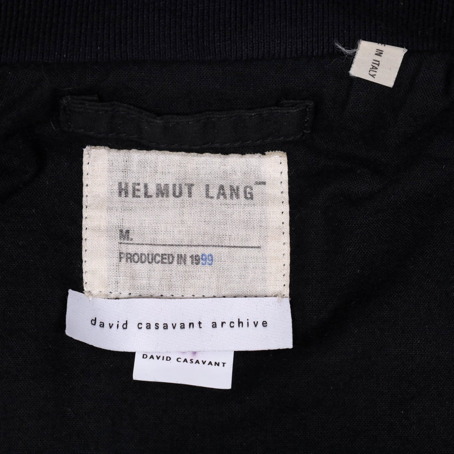 Helmut Lang Spring / Summer 1999 Black Cotton Bondage Bomber Jacket