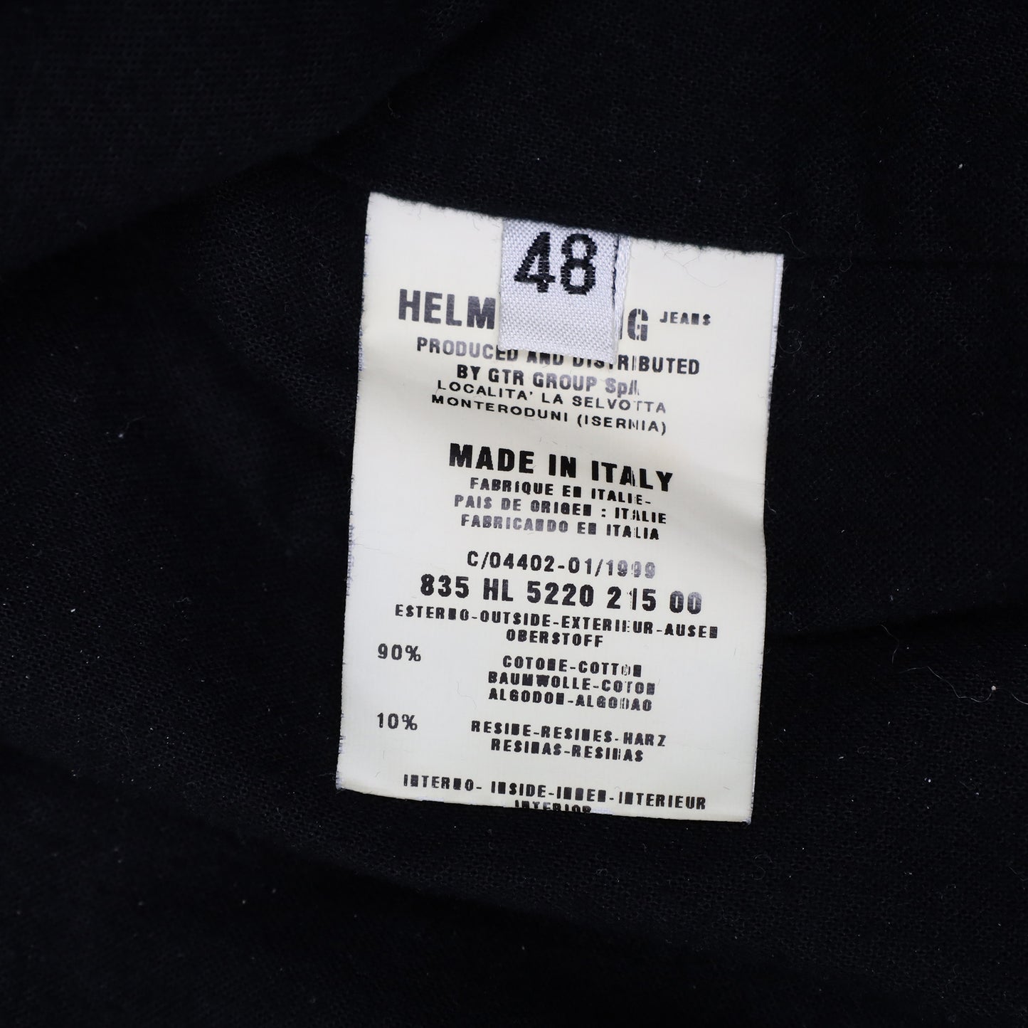 Helmut Lang Spring / Summer 1999 Black Cotton Bondage Bomber Jacket