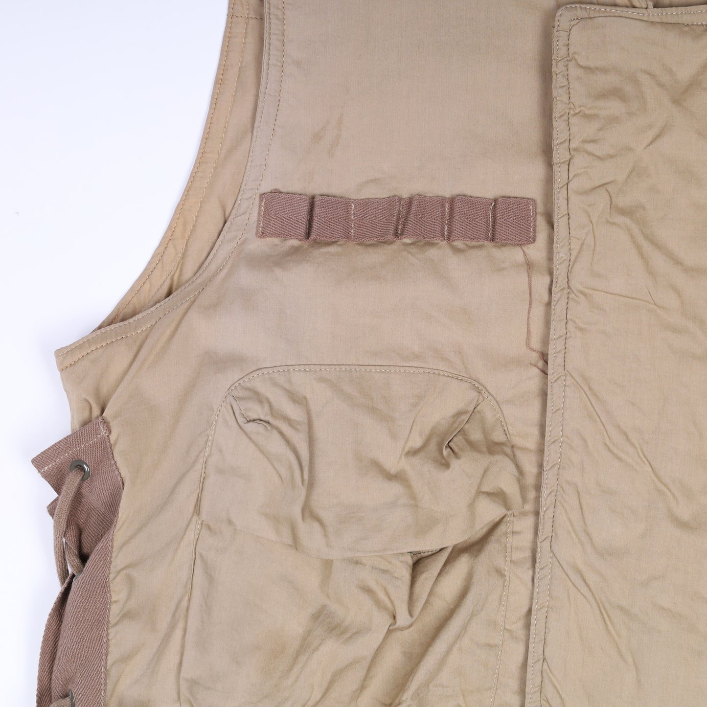 Helmut Lang Spring / Summer 2000 Tan Light Cotton M69 Bondage Flak Vest