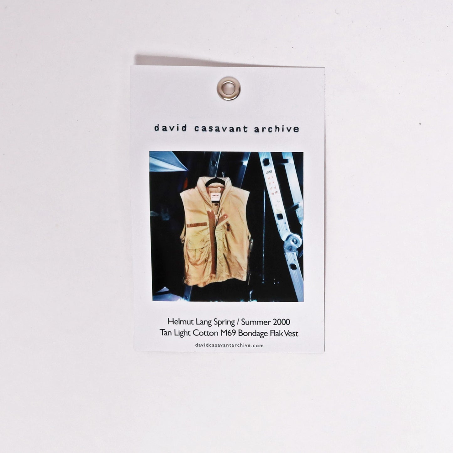 Helmut Lang Spring / Summer 2000 Tan Light Cotton M69 Bondage Flak Vest