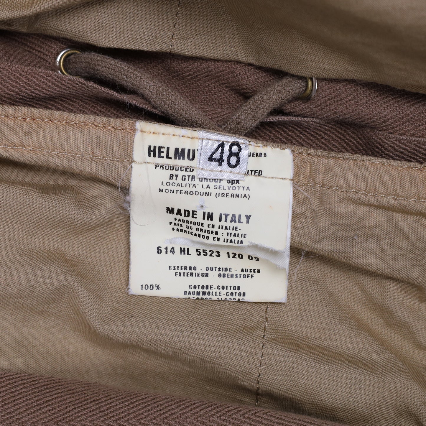 Helmut Lang Spring / Summer 2000 Tan Light Cotton M69 Bondage Flak Vest