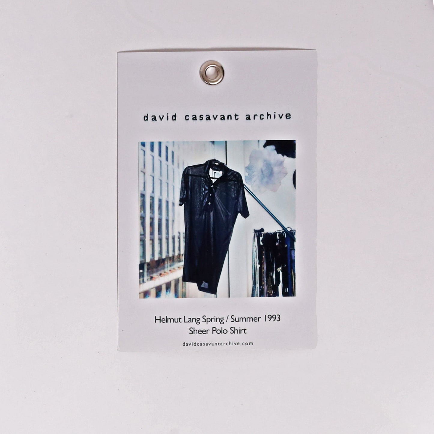 Helmut Lang Spring / Summer 1993 Sheer Polo Shirt