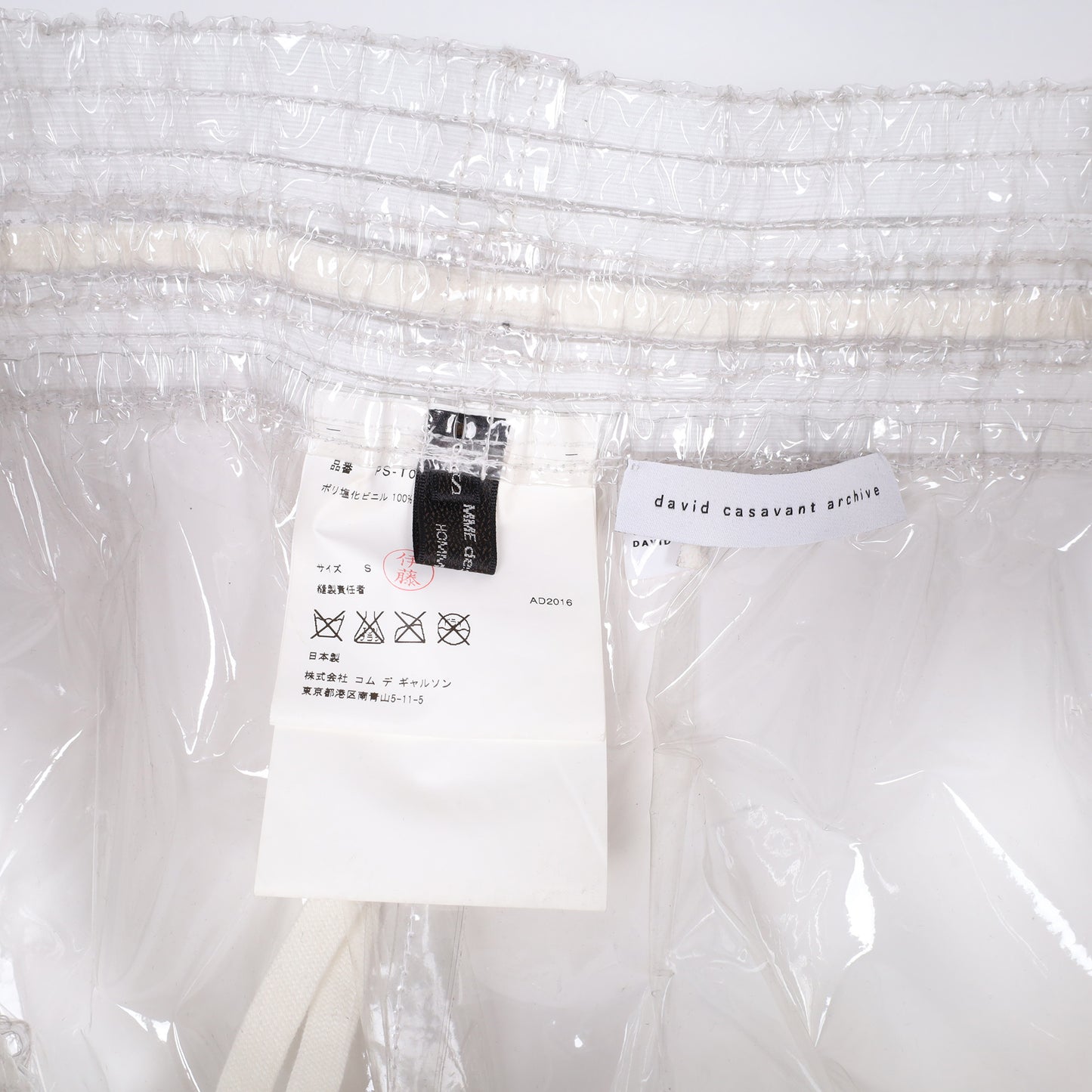 Comme des Garçons Homme Plus Clear Plastic Shorts