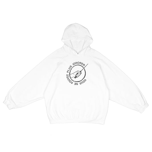 Raf Simons Spring / Summer 2002 “Vous Ne Pouvez Plus Ignorer” White Hoodie