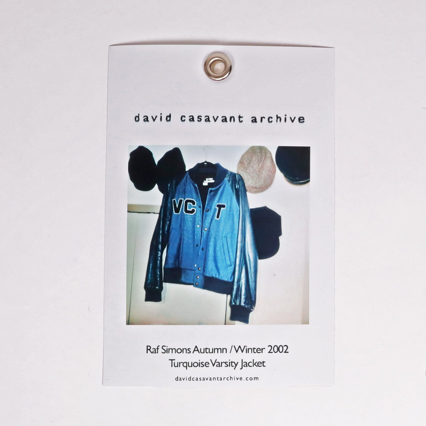 Raf Simons Autumn / Winter 2002 Turquoise Varsity Jacket