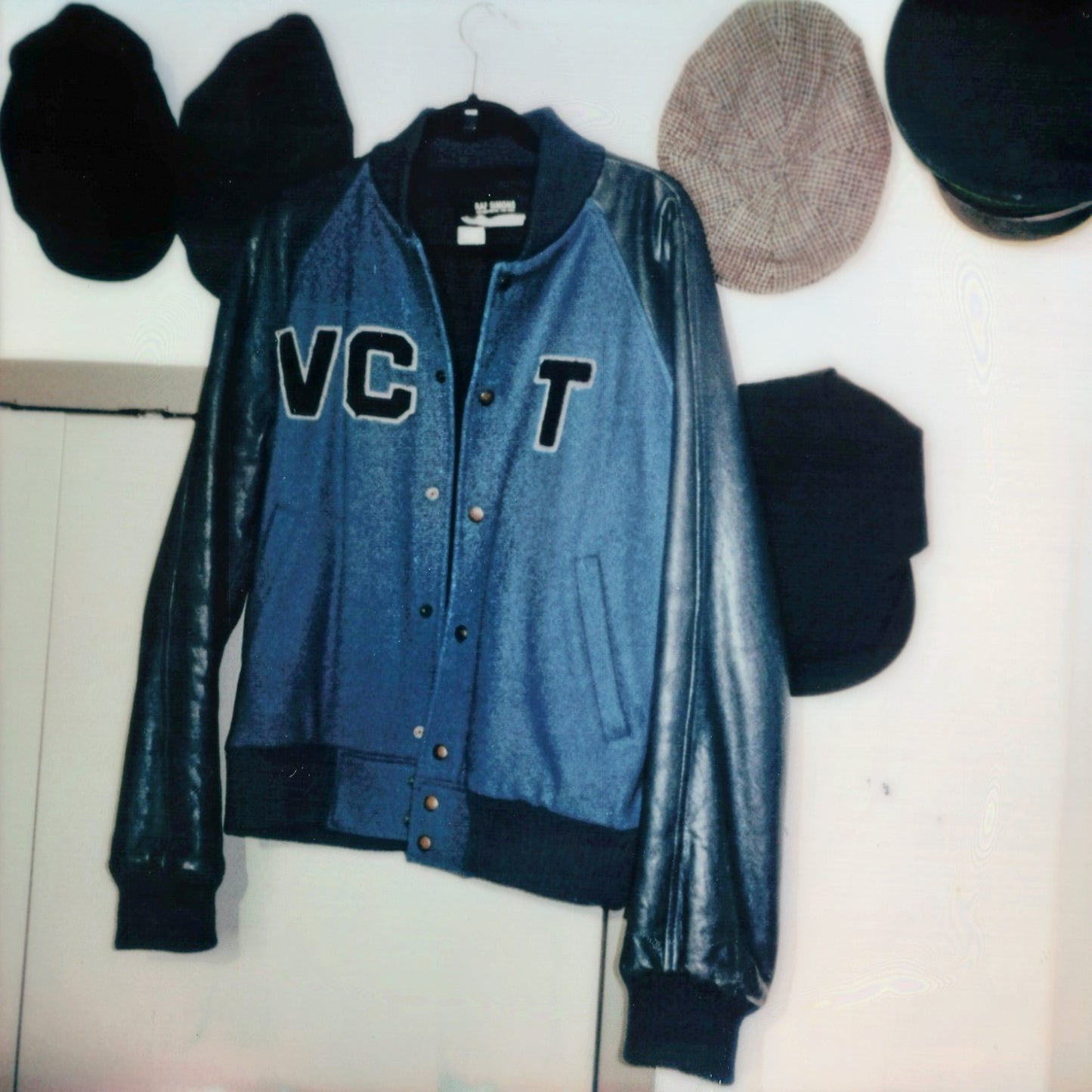 Raf Simons Autumn / Winter 2002 Turquoise Varsity Jacket