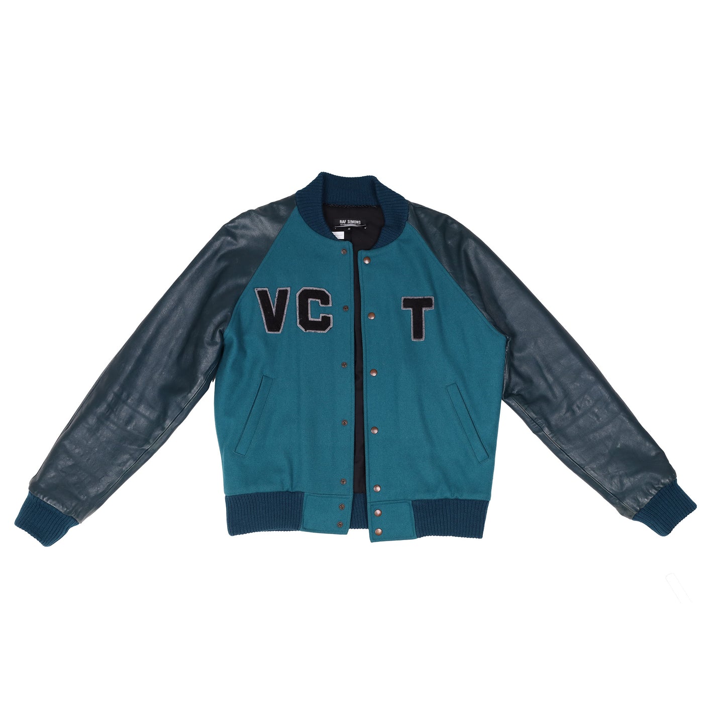 Raf Simons Autumn / Winter 2002 Turquoise Varsity Jacket