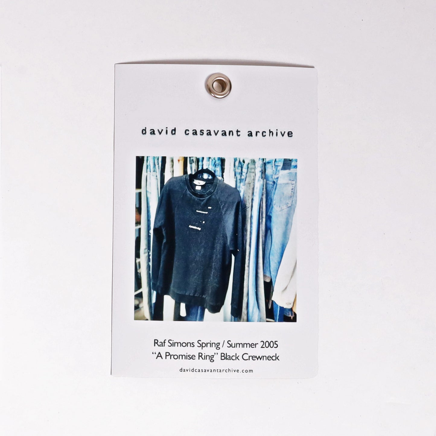 Raf Simons Spring / Summer 2005 “A Promise Ring” Black Crewneck Sweatshirt