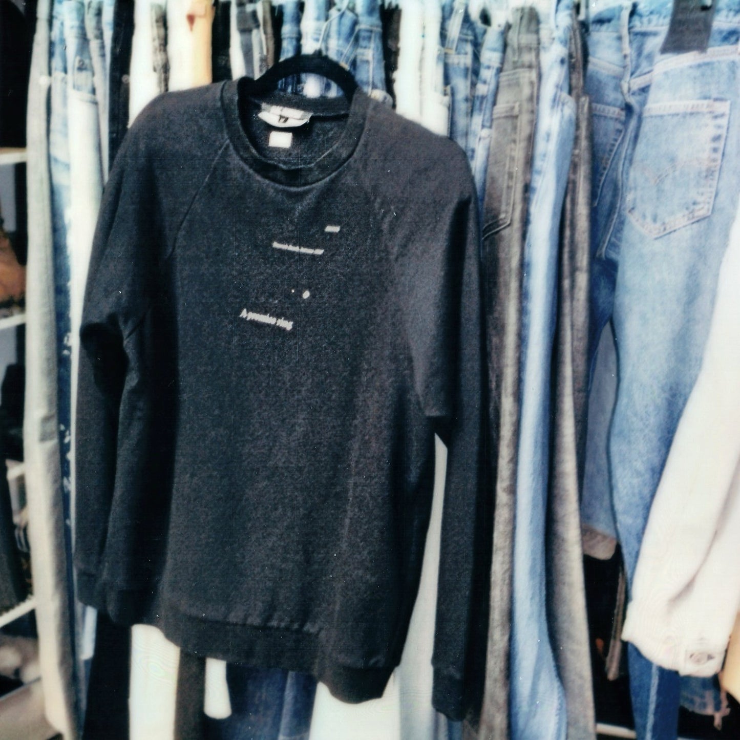 Raf Simons Spring / Summer 2005 “A Promise Ring” Black Crewneck Sweatshirt