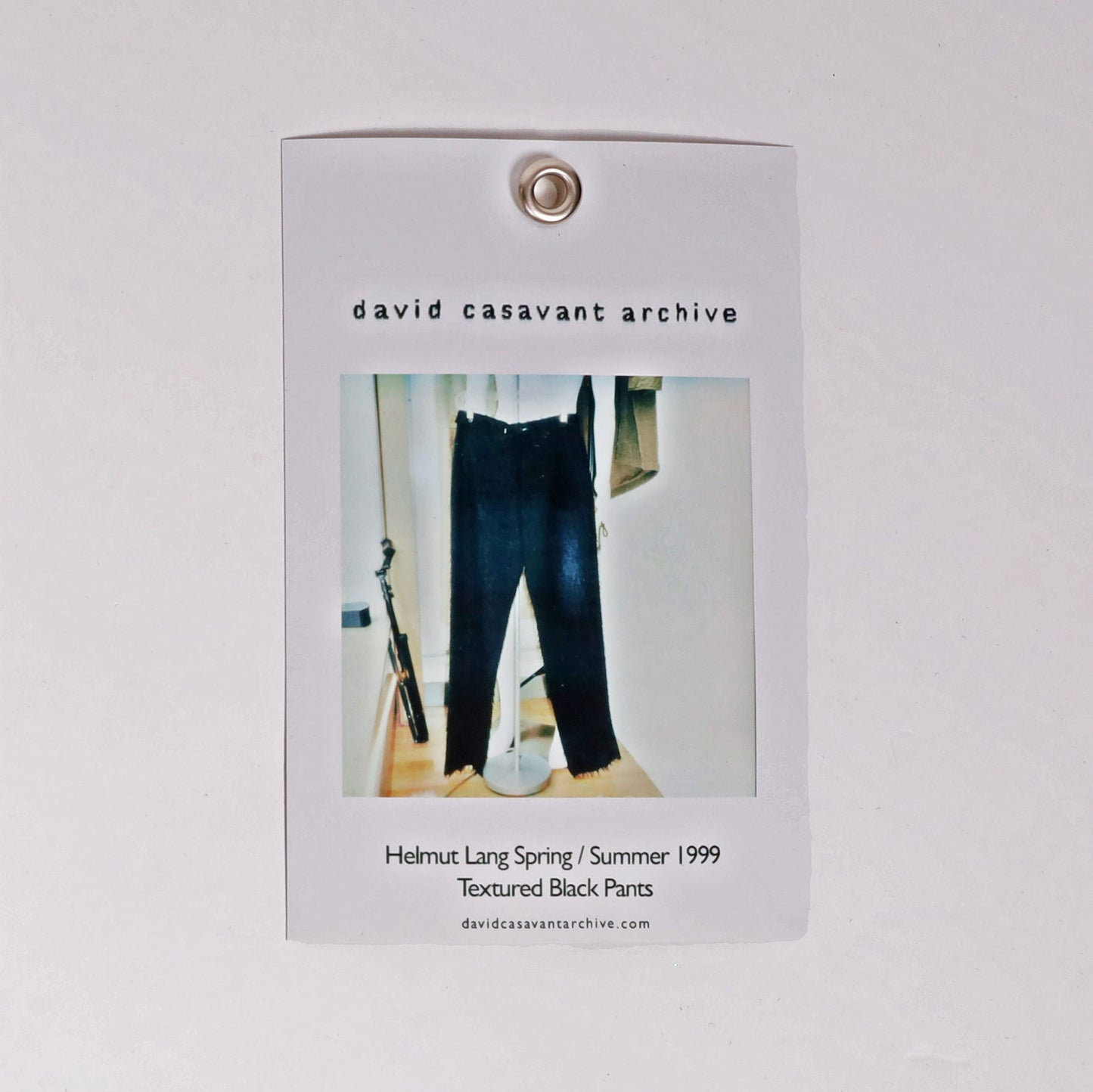 Helmut Lang Spring / Summer 1999 Textured Black Pants